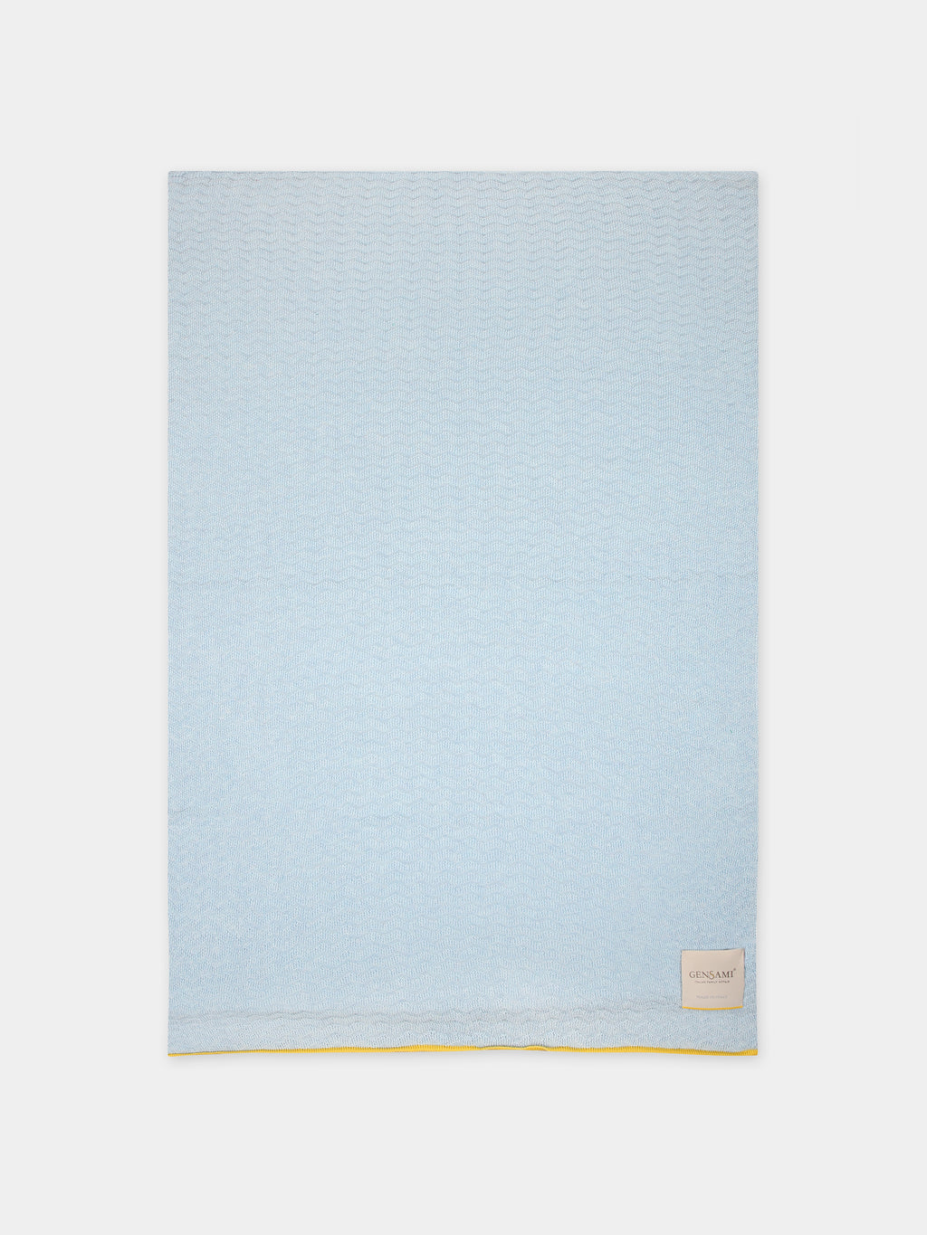 Light blue blancket for baby boy with logo